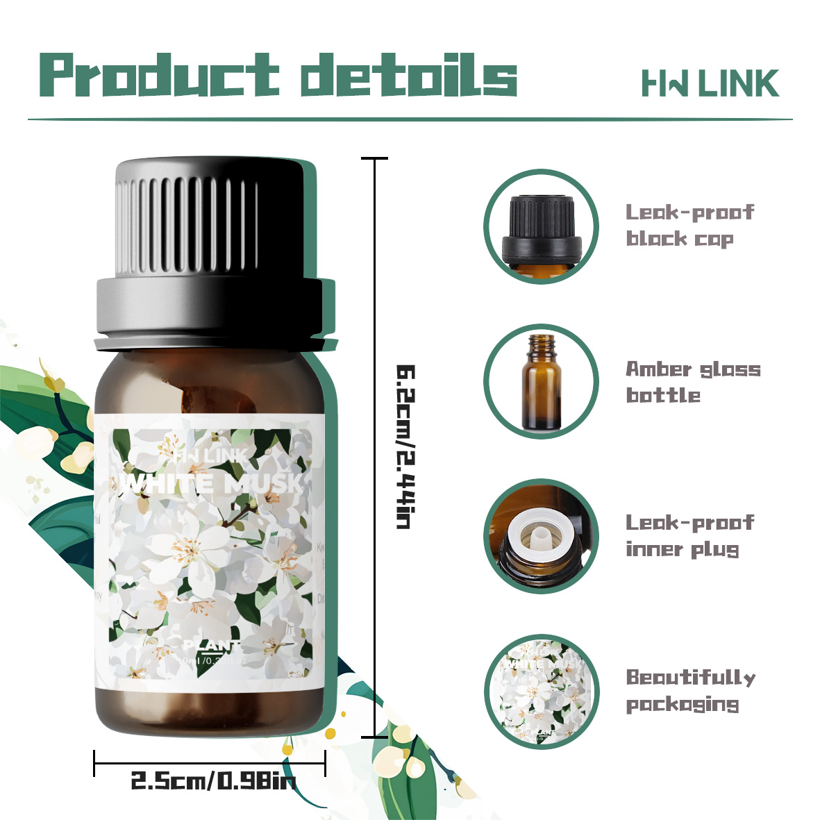 10ml Weißer Moschus Duftöl für – Candle Making Raw Material Bewertung und Preis