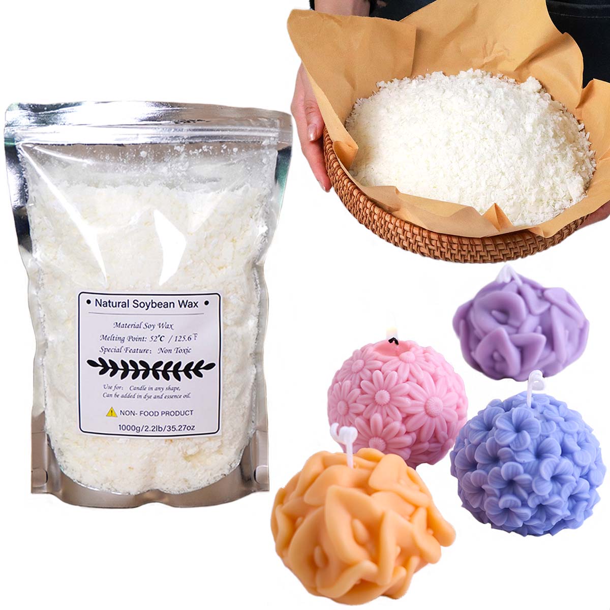100/250/500/1000g natürliche S – Candle Making Kits Bewertung und Preis